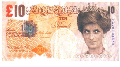 Банкнота на принцеса Даяна от Банкси