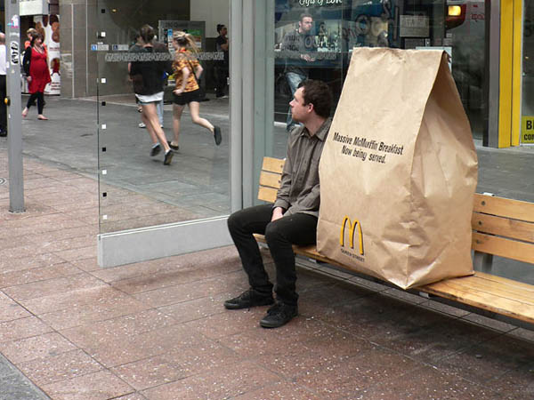 Интересни реклами - реклама на закуска в McDonalds