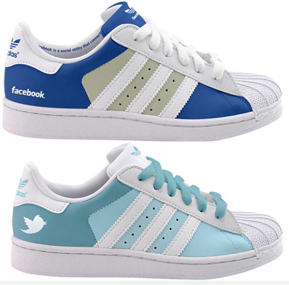 Facebook и Twitter модели на обувки от Adidas