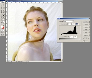 Photoshop урок: цялостно изсветляване на изображението с Levels tool