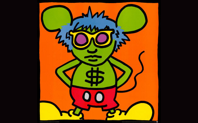 Една от най-популярните творби на Кийт Харинг - Andy mouse Една от най-популярните творби на Кийт Харинг - Andy mouse