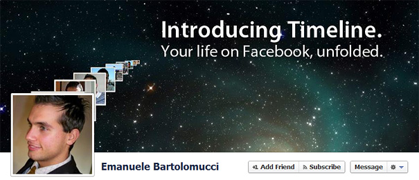 Дизайн на креативно кавър изображение за Facebook профил - Emanuele Bartolomucci Дизайн на креативно кавър изображение за Facebook профил - Emanuele Bartolomucci