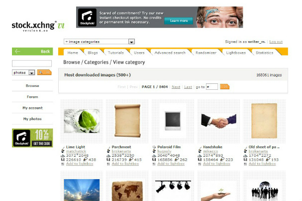 Сайтът Stock.xchng за безплатни фотографии Сайтове за безплатни фотографии 1