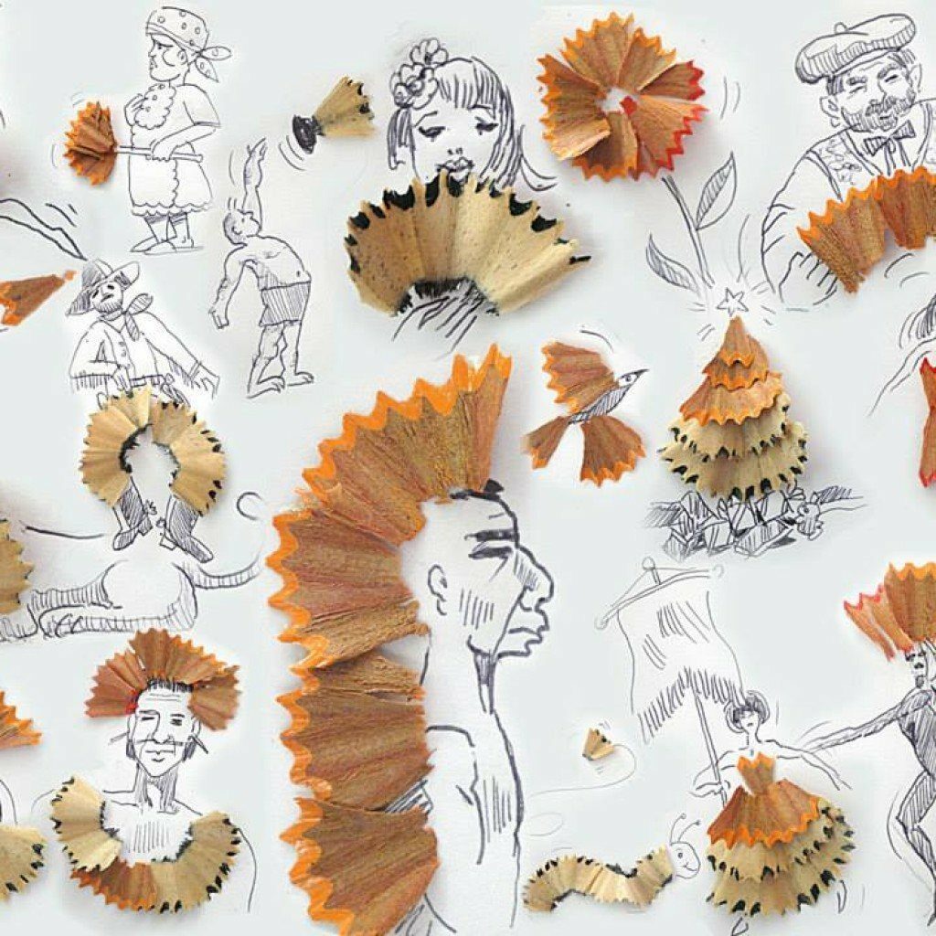 Красиви и креативни илюстрации от стърготини - Виктор Нунес