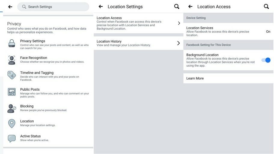 Ограничаване на достъп до локация в background режим - Facebook